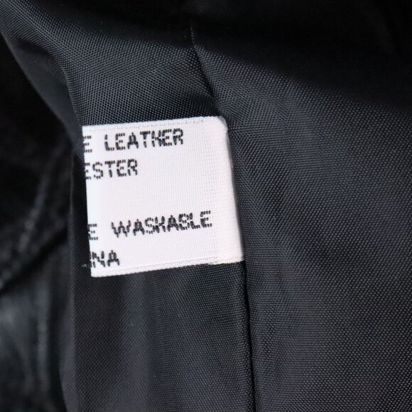 Vintage Men's M God Bless America Eagle Genuine Leather Motorcycle Jacket Coat - Picture 9 of 11